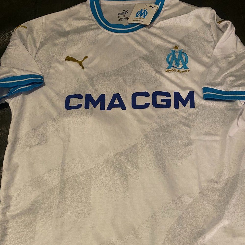 Puma brand FRANCE Olympique de MARSEILLE Men's JERSEY Sz M,L,XL,2XL New Ligue 1
